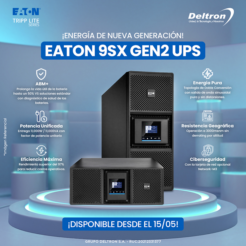 UPS online Eaton 9SX 11000i RT4U G2 · 11000VA/11000W · rack/torre 4U