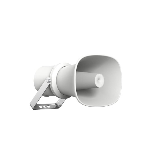 Altavoz IP tipo corneta metálico Hikvision DS-QAZ1325G1T-E · 25 W · 110 dB · IP67