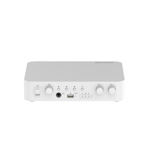 Amplificador IP Hikvision DS-QAE1A80G1-VB/ST · 80 W · 2 zonas · Spotify