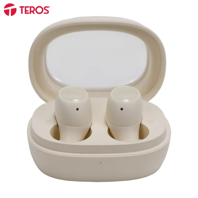 Audífonos inalámbricos Teros Roambeats Ear TE-80718CR · Bluetooth 5.4 · ENC · Crema