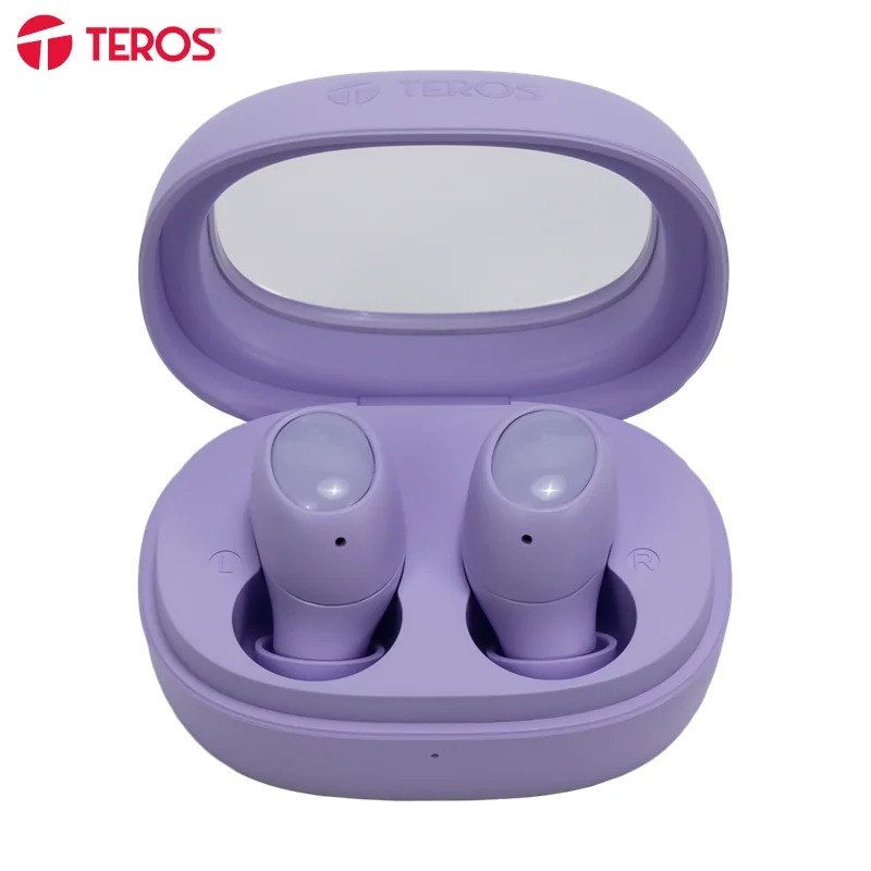 Audífonos inalámbricos Teros Roambeats Ear TE-80717PR · Bluetooth 5.4 · ENC · Lila