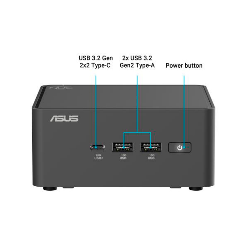 Mini PC barebone ASUS NUC 15 Pro · Core 3 100U · hasta 4.7 GHz · DDR5