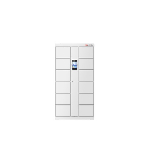 Casillero inteligente Hikvision DS-KLM28-12 · 12 espacios · reconocimiento facial