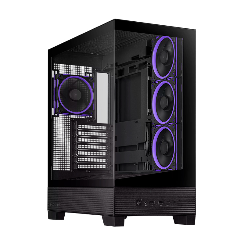 Case ASUS A31 Plus ATX · ARGB · vidrio templado · negro