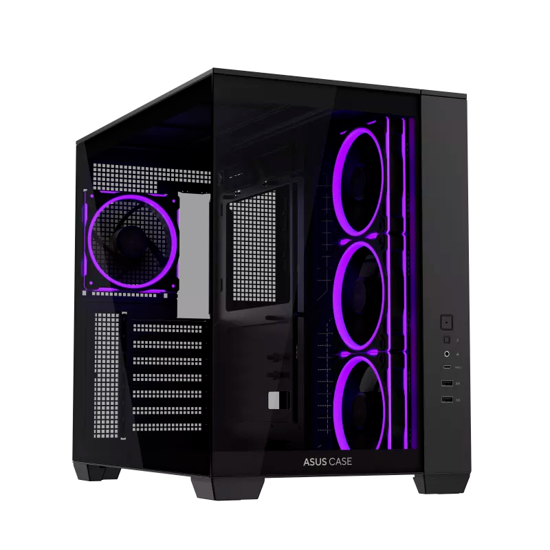Case ASUS A32 Plus ATX · ARGB · vidrio templado · negro