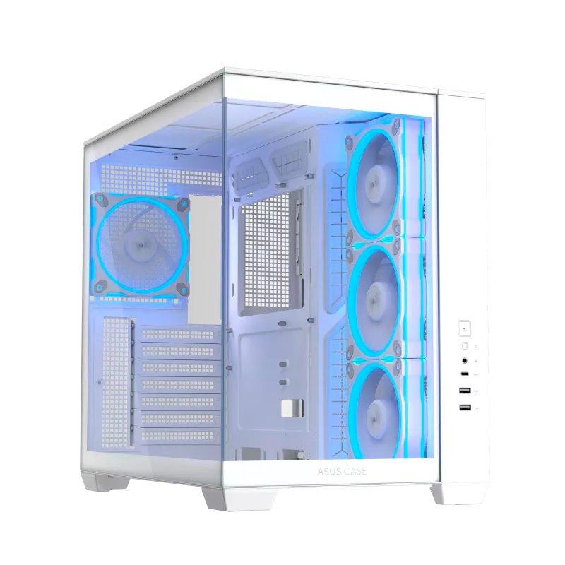 Case ASUS A32 Plus ATX · ARGB · vidrio templado · blanco