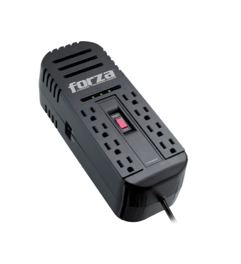 Estabilizador Forza FVR-2202 · 2200VA/1100W · 8 tomas · 220V