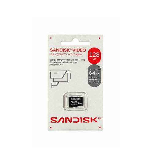 Tarjeta microSD SanDisk · 128 GB · 250 ciclos