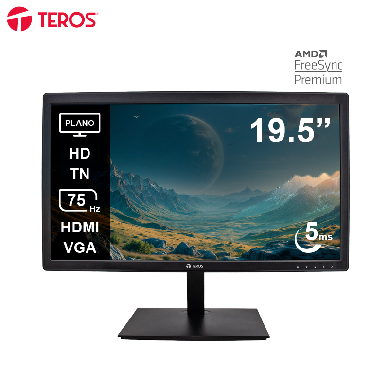 Monitor Teros TE-1916S 19.5" · HD+ TN · 75 Hz · 5 ms