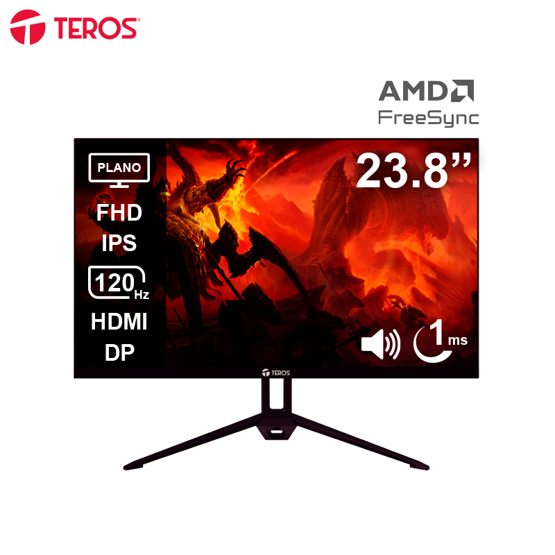 Monitor Teros TE-2415S 23.8" · Full HD IPS · 120 Hz · 1 ms · Parlantes