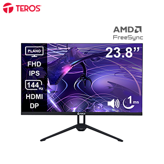 Monitor Teros TE-2417S 23.8" · Full HD IPS · 144 Hz · 1 ms · Parlantes