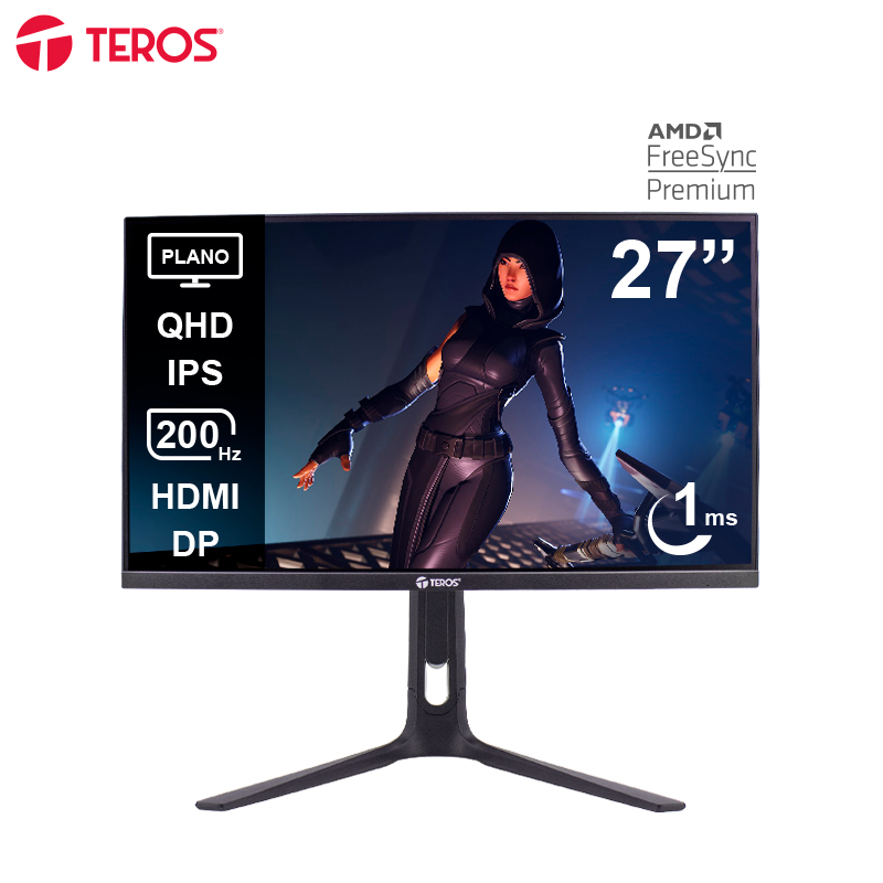 Monitor gamer Teros TE-2754G 27" · QHD IPS · 200 Hz · 1 ms