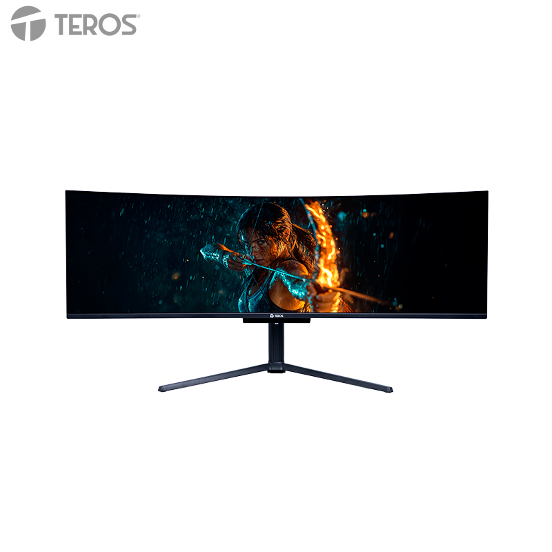 Monitor gamer curvo Teros TE-4921G 49" · UWQHD QD-OLED · 144 Hz · 0.03 ms