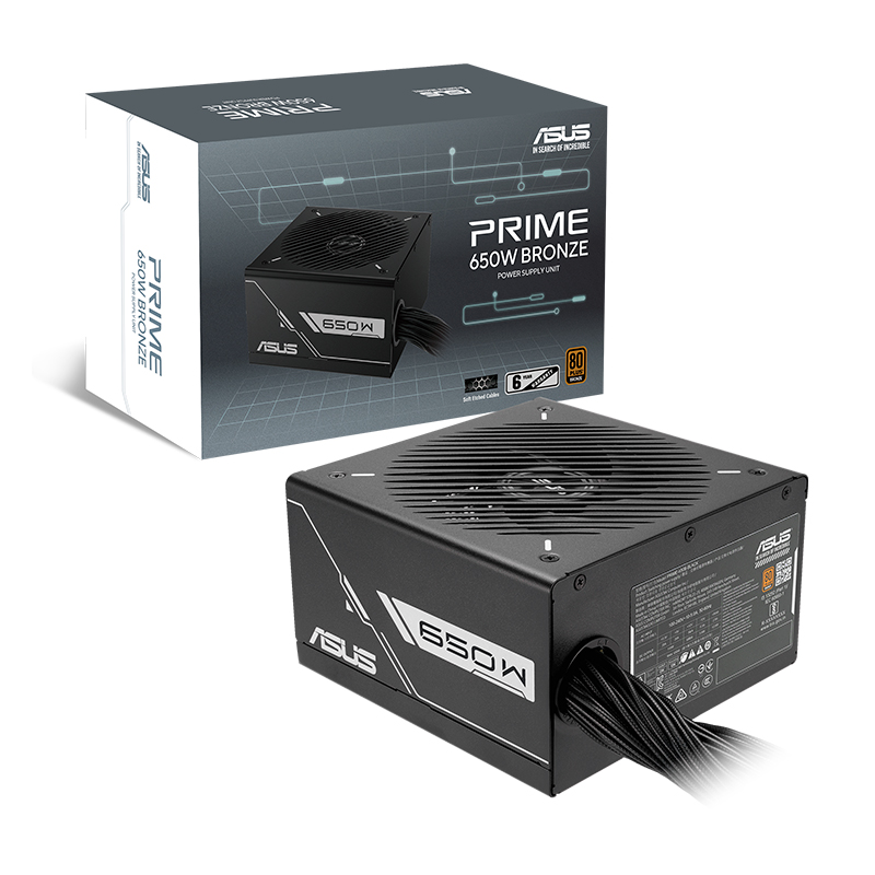 Fuente de poder ASUS Prime 650B · 650W · 80 Plus Bronze · ATX · negro