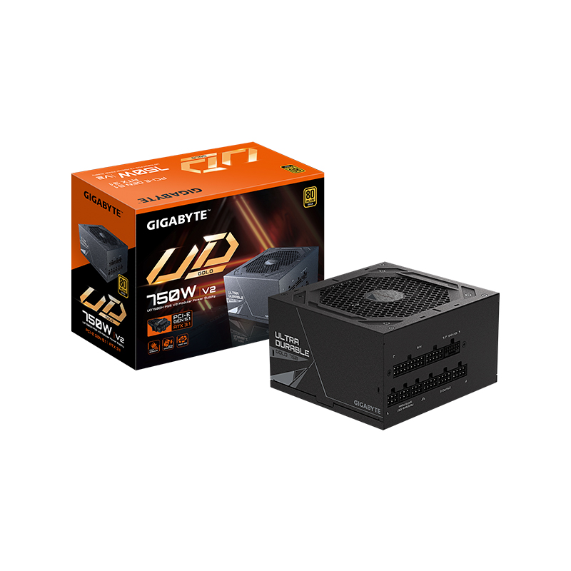 Fuente de poder Gigabyte UD750GM PG5 V2 · 750W · 80 Plus Gold · modular