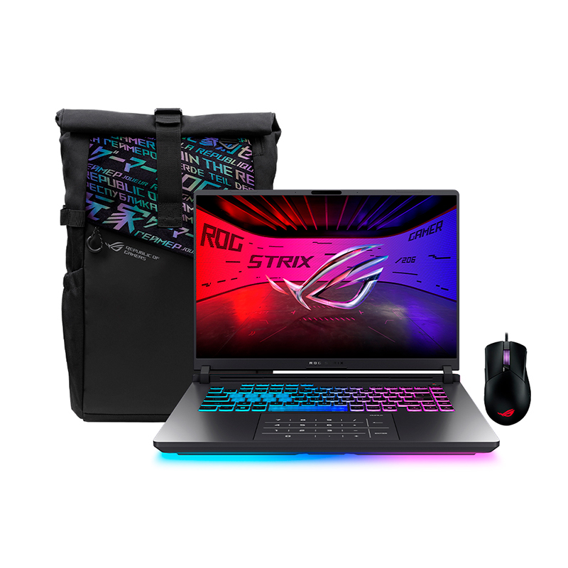 Laptop gamer ASUS ROG Strix G16 G614PM 16" · Ryzen 9 8940HX · 16 GB RAM · SSD 1 TB · RTX 5060