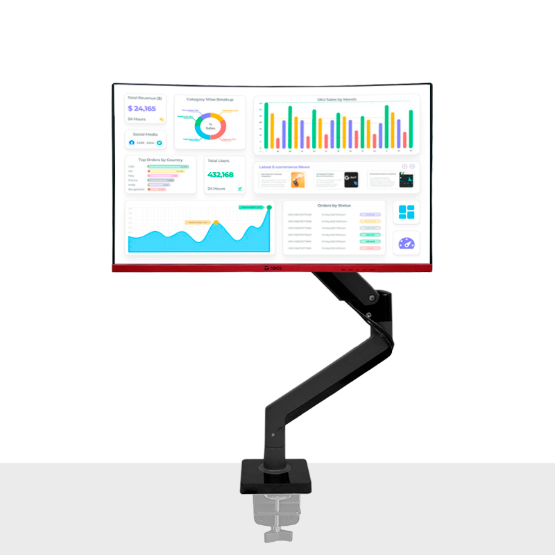 Brazo soporte para monitor Teros TE-7113 · 22" a 35" · Altura ajustable