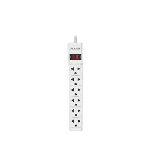 Regleta Forza FZ-PS-001W · 6 tomas · Cable 90 cm · Blanco
