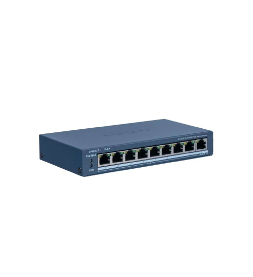 Switch Smart administrable Hikvision DS-3E1309P-EI/M · 8 puertos PoE · 1 uplink Gigabit