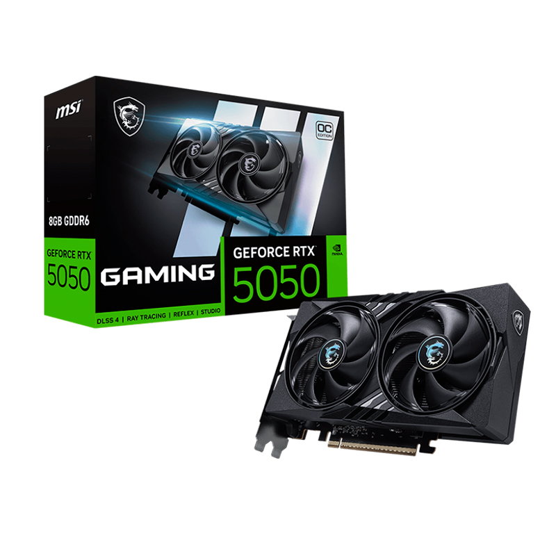 Tarjeta de video MSI GeForce RTX 5050 Gaming OC · 8 GB GDDR6 · PCIe 5.0