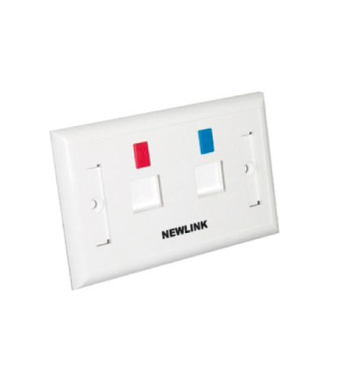 Wall plate Newlink 4000002 · 2 puertos